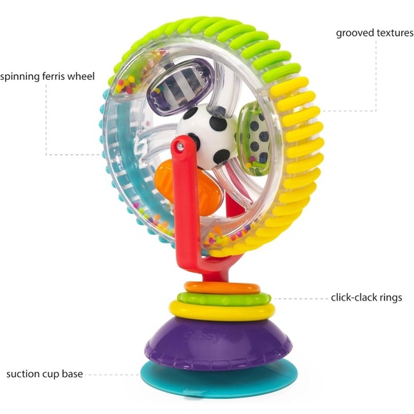 Sassy Wonder Wheel Spinning High Chair Tray Toy - Picture 7 of 7